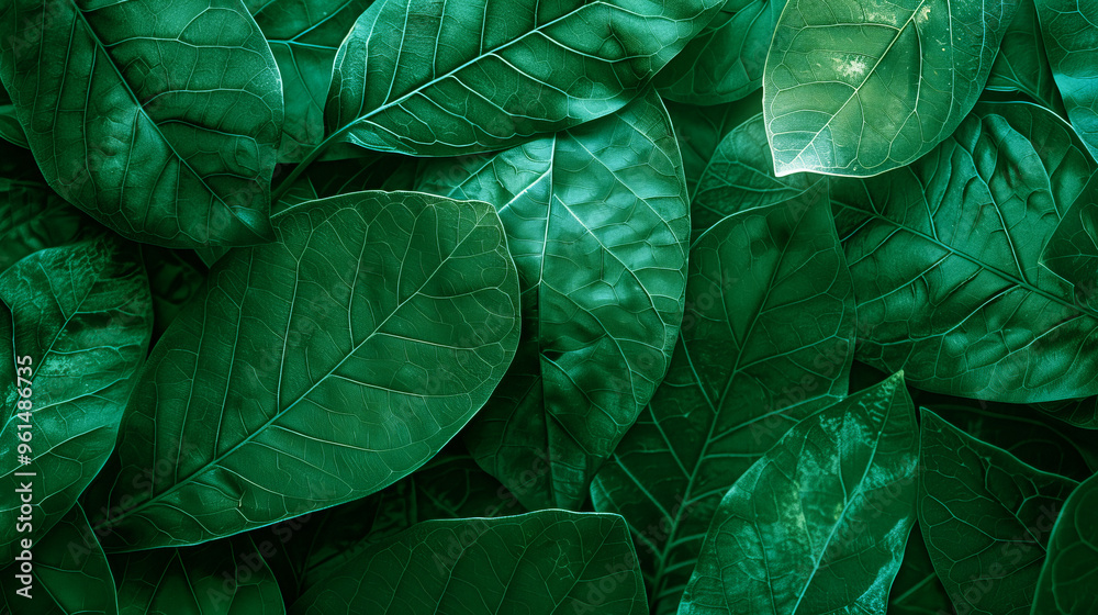 Close-up of green leaves creating a natural background, emphasizing nature and freshness eco friendly Close-up of green leaves creating a natural background, emphasizing nature and freshness eco friendly