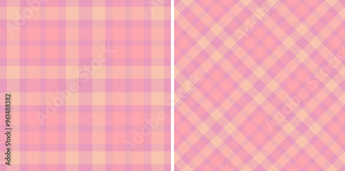 Seamless background vector of textile fabric pattern with a tartan check texture plaid. Set in gradient colors. Geometric design patterns.