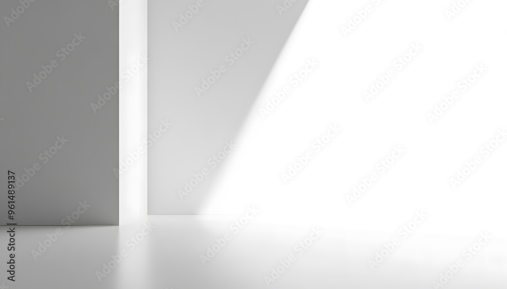Fototapeta premium A large expanse of blank space with just a tiny dot or small shape in the corner, emphasizing minimalism