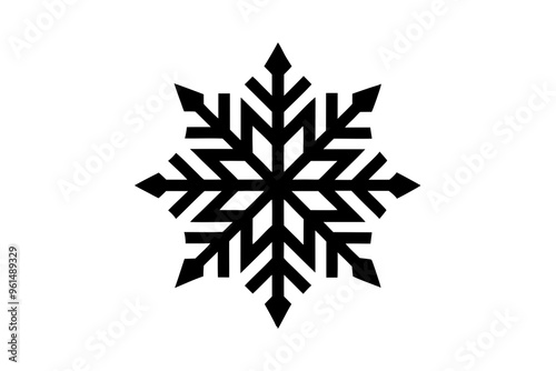 Snowflake variations icon collection. Snowflakes white ice crystal on white background. Winter symbol. Christmas logo sign.