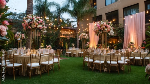 Romantic Outdoor Wedding Reception