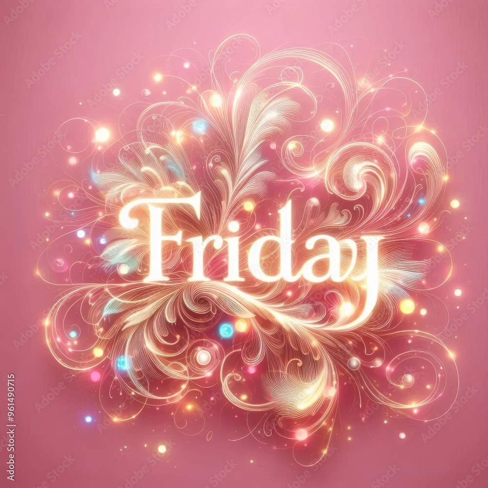 Friday Sparkle: Glowing Gold Text and Flourishes with Generative AI.