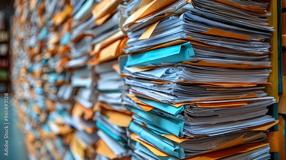 A stack of business documents, ideal for corporate presentations, report creation, and office organizational projects with copy space. A stack of business documents, ideal for corporate presentations, report creation, and office organizational projects with copy space.