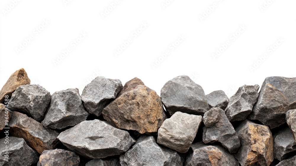 Pile of Stones with White Background Pile of Stones with White Background