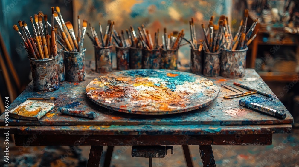 Artist's Palette and Brushes Artist's Palette and Brushes