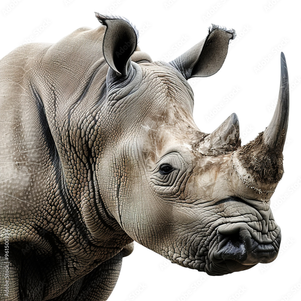 Obraz premium white rhino close up