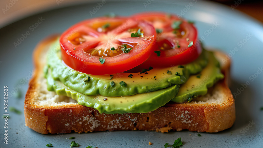 close-up of delicious avocado and tomato toast food photogrpahy close-up of delicious avocado and tomato toast food photogrpahy