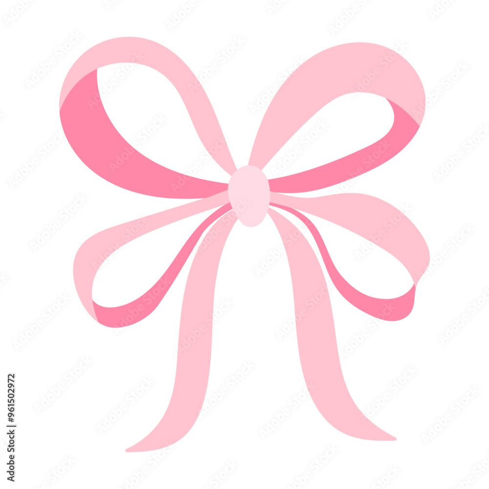 A pink ribbon with a pink bow A pink ribbon with a pink bow