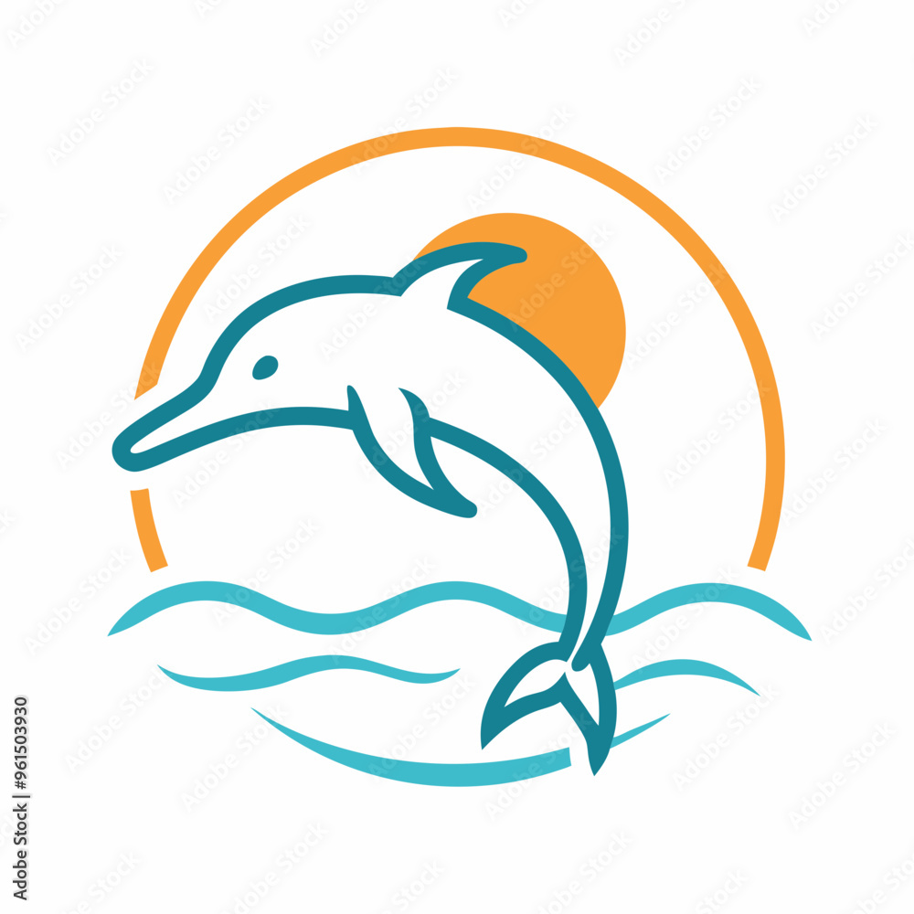 Naklejka premium Featuring a clean and simple line art logo