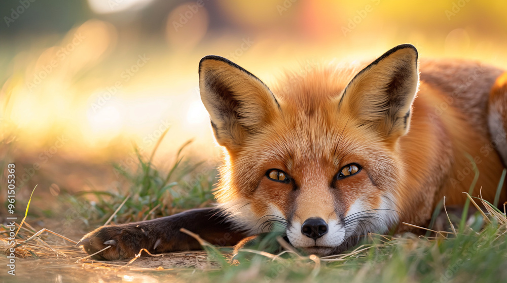 Realistic photo of fox wildlife closeup, wild nature shot Realistic photo of fox wildlife closeup, wild nature shot