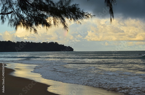 Dawn on the coast of the Andaman Sea. Thailand. Khao Lak.