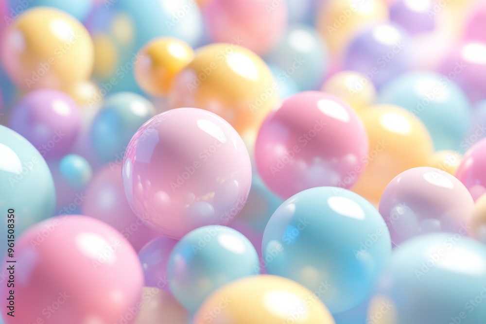 3D render of an abstract background with pastel spheres 3D render of an abstract background with pastel spheres