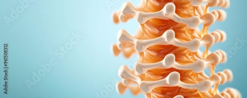 Sarcomere alignment, precise arrangement for contraction, molecular level, 3D illustration