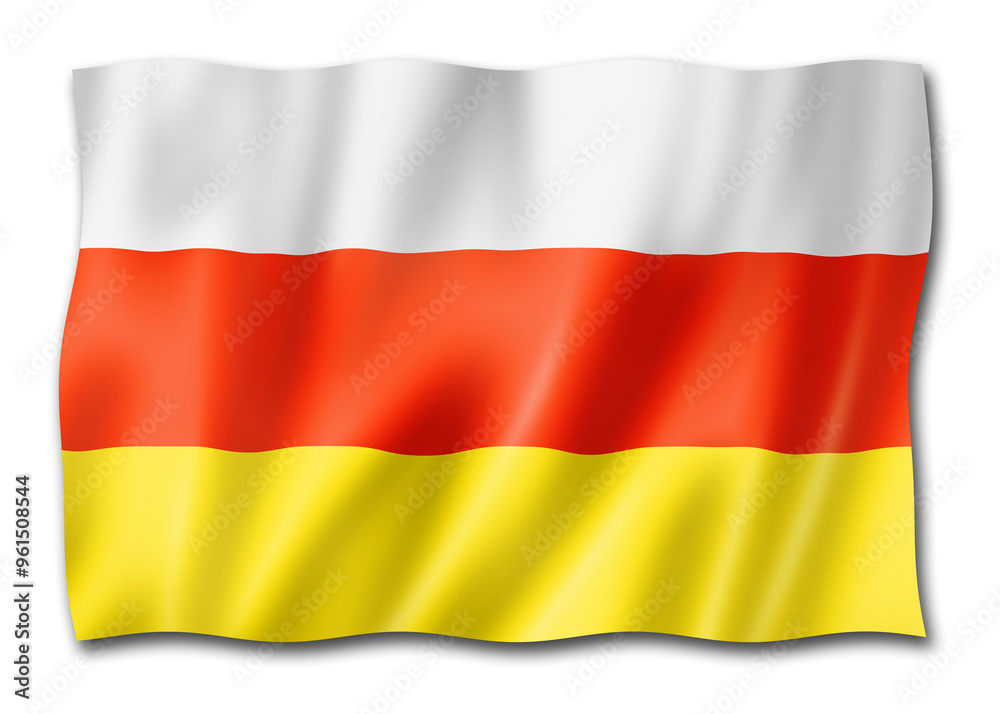 North Ossetia state - Republic - flag, Russia North Ossetia state - Republic - flag, Russia