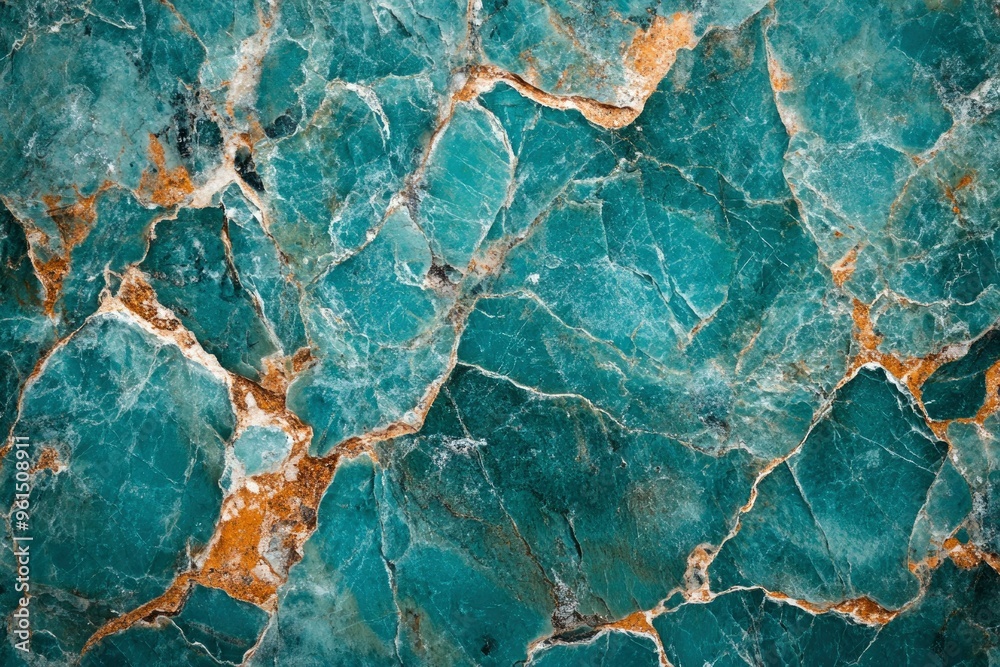 Teal and Gold Veined Marble Texture Teal and Gold Veined Marble Texture