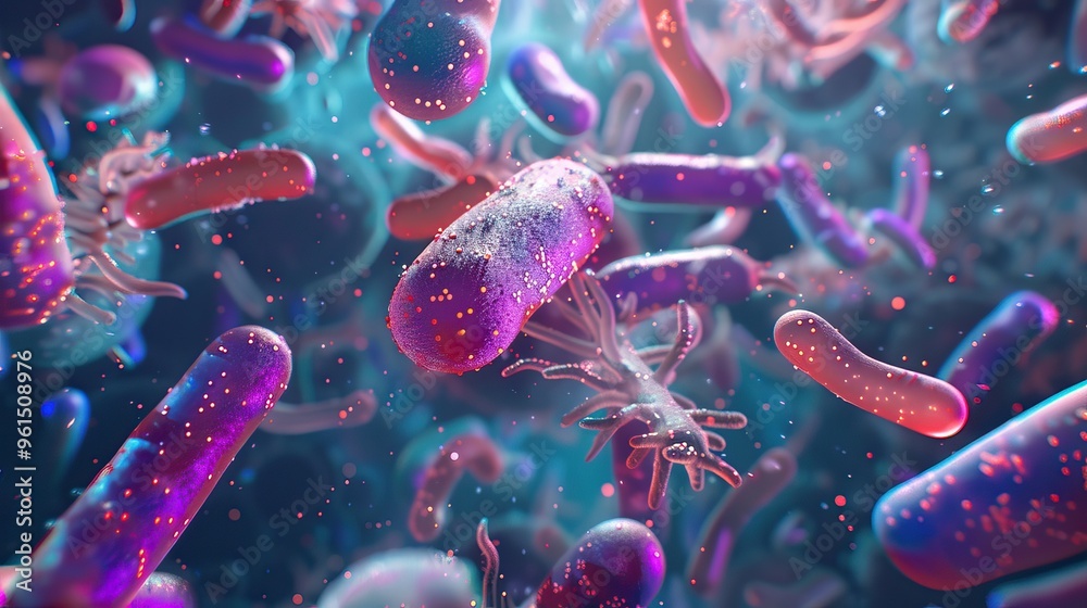 Microscopic View of Bacteria Microscopic View of Bacteria