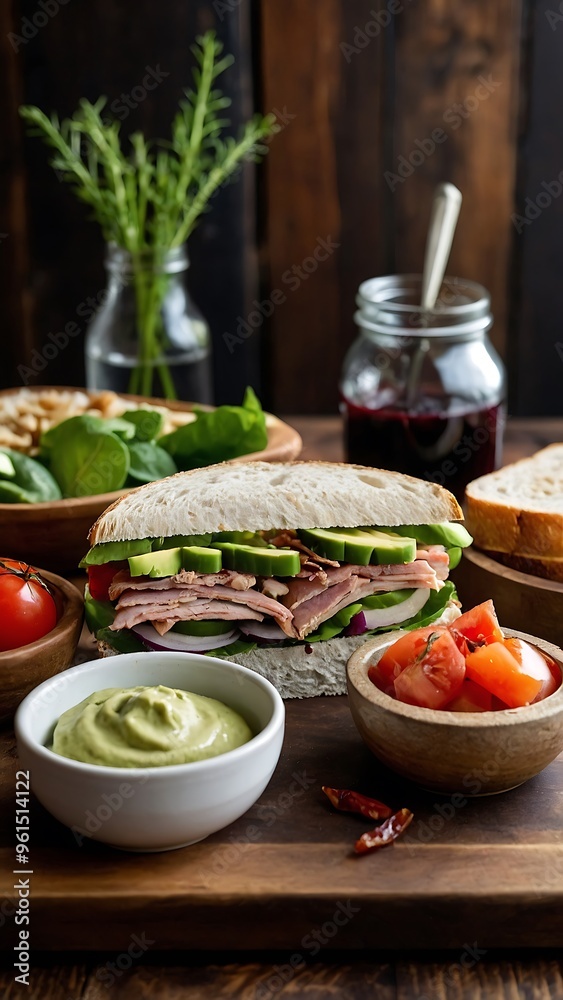 Gourmet Sandwich Platter with Artisanal Fillings Gourmet Sandwich Platter with Artisanal Fillings