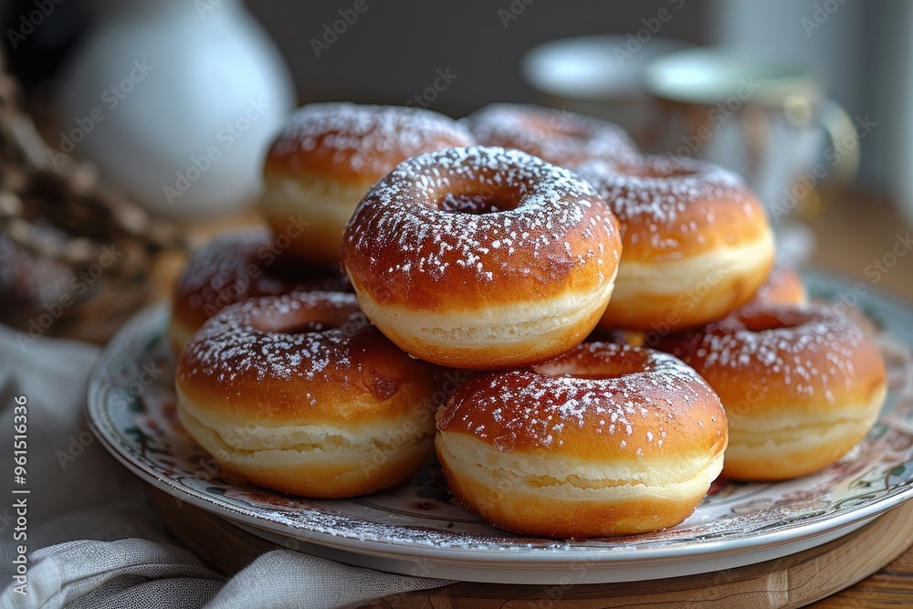 Poland: Paczki Round, deep-fried doughnuts filled with jam or custard, dusted with powdered sugar. Poland: Paczki Round, deep-fried doughnuts filled with jam or custard, dusted with powdered sugar.