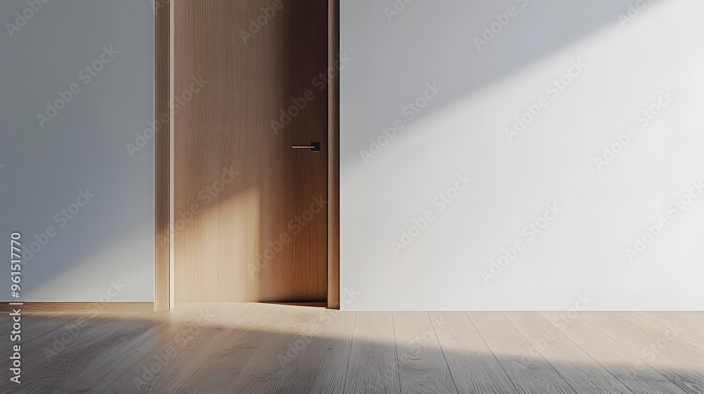 A close-up of a modern, minimalistic door frame with clean, sharp edges A close-up of a modern, minimalistic door frame with clean, sharp edges