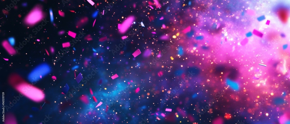 A colorful background with a lot of sparkles and confetti A colorful background with a lot of sparkles and confetti