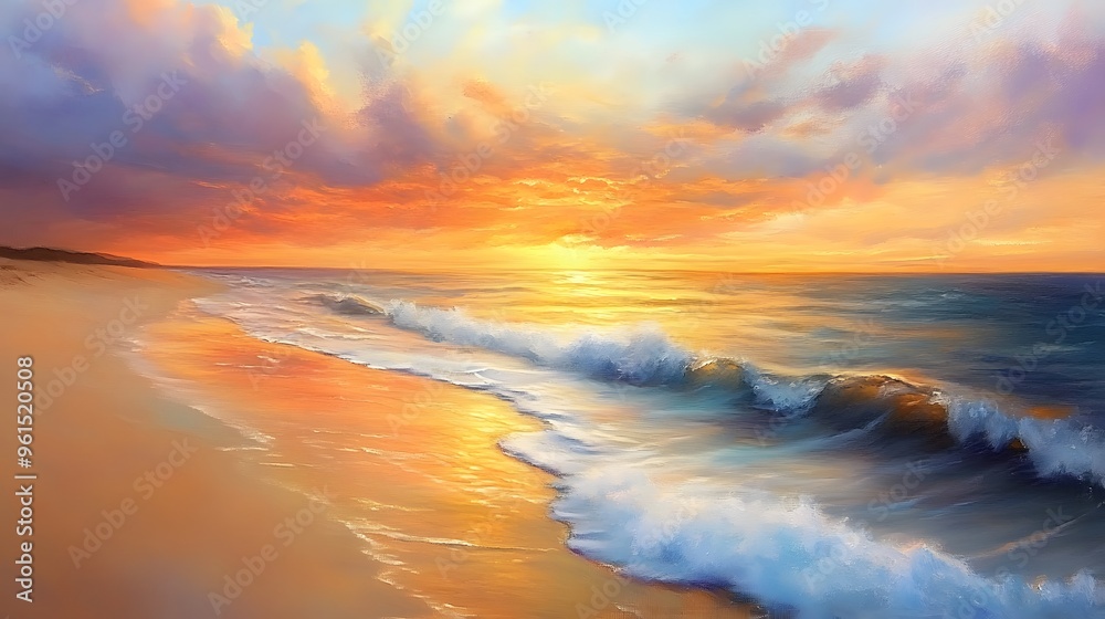 A serene sunrise over calm waters, the sky painted in soft hues of pink and orange, with the first light touching the horizon. A serene sunrise over calm waters, the sky painted in soft hues of pink and orange, with the first light touching the horizon.