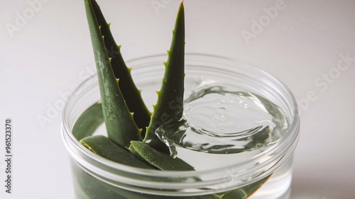 Wallpaper Mural Aloe vera lives in liquid cosmetic product. Gel or tonic Torontodigital.ca