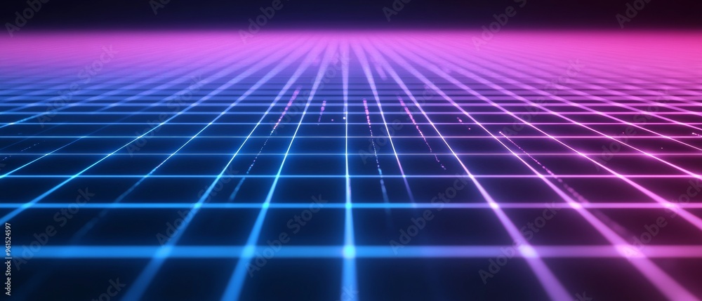 A blue and purple background with a grid of squares A blue and purple background with a grid of squares