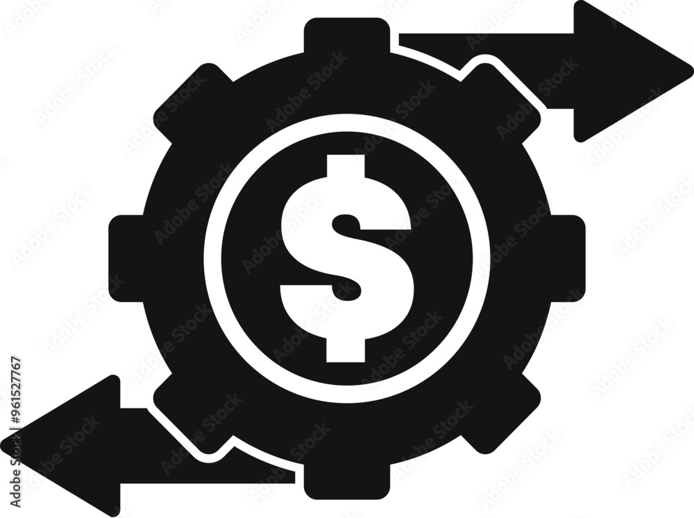 This simple vector icon represents the concept of money making and business success This simple vector icon represents the concept of money making and business success