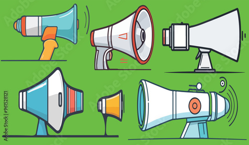 Megaphone, headphone use digital marketing
