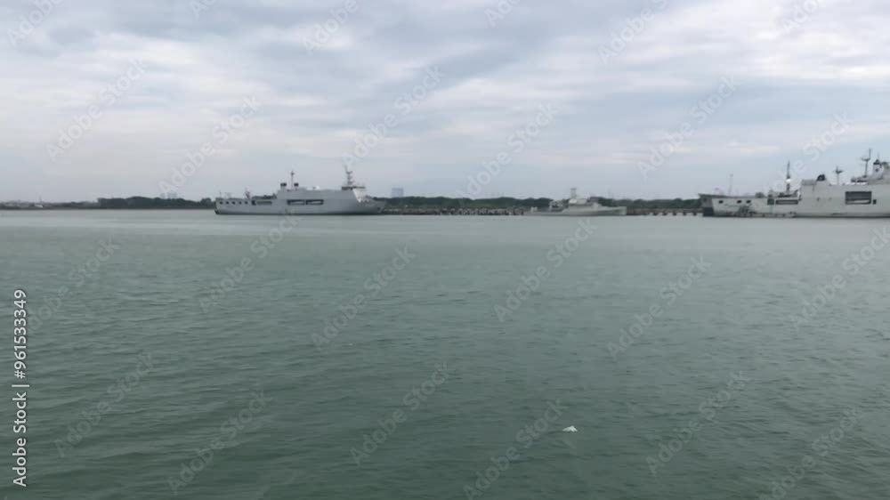 Cargo terminal of the Tanjung Perak Surabaya Seaport, view from a boat Cargo terminal of the Tanjung Perak Surabaya Seaport, view from a boat