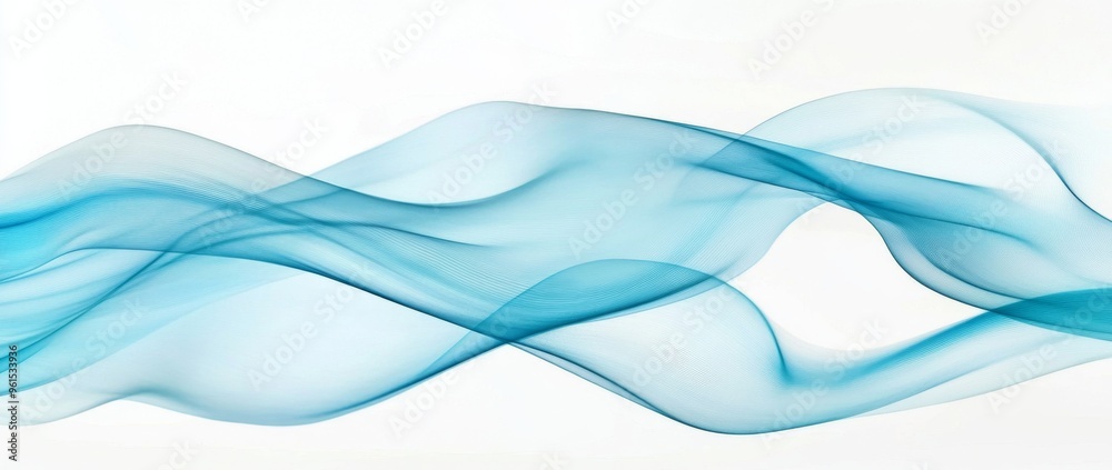 Abstract blue wave on a white background Abstract blue wave on a white background