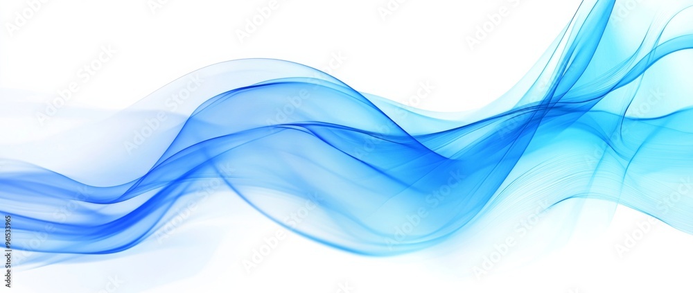 Abstract blue wave on a white background Abstract blue wave on a white background
