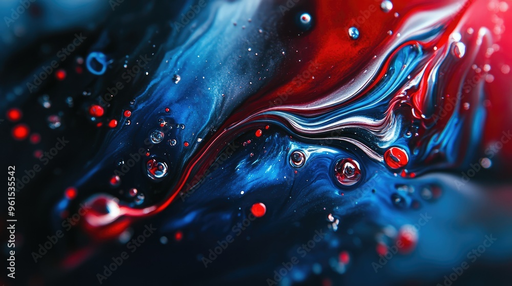 Liquid paint mixing in mesmerizing swirls Liquid paint mixing in mesmerizing swirls