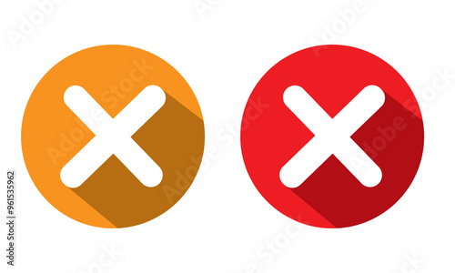 Close vector icon. Delete icon vector. cross sign. Wrong sign. Reject icon. Cancel icon. Cross. Prohibition sign. Alert sign.  Isolated on white background. Vector Illustration. EPS 10