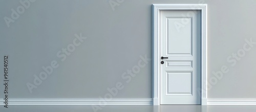 White Door in a Grey Room