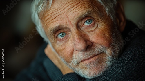 Close-up Portrait of an Elderly Man