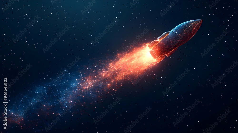 Abstract Rocket Launch - Illustration of Space Exploration, Innovation, and Technology Abstract Rocket Launch - Illustration of Space Exploration, Innovation, and Technology