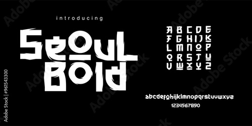 SEOUL BOLD a bold font with korean style korean type korean font Korea calligraphy word. Calligraphy in Korean. can use to Title cover, film, book, graphic and manymore you design