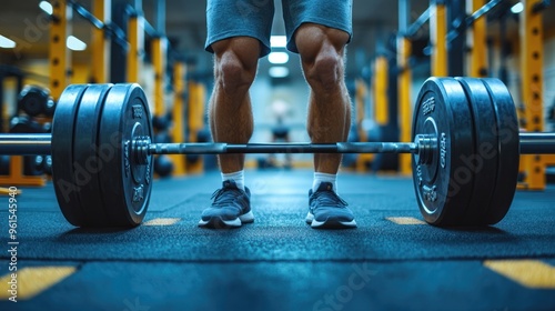 Barbell Weightlifting in the Gym