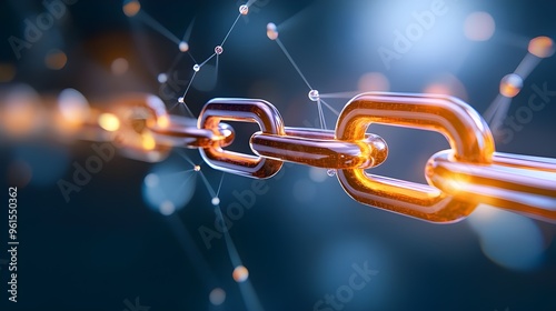 Blockchain ledger with secure transactions, octane render 