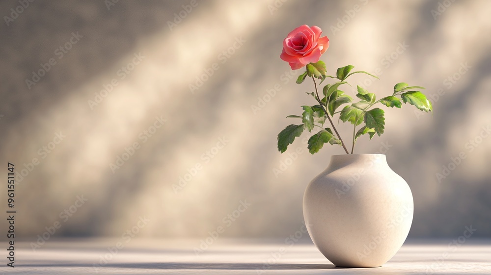 Rose vase flower plant. Rose vase flower plant.