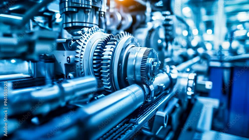 Generic industrial machinery close up. Industry and advanced technology concept. Generic industrial machinery close up. Industry and advanced technology concept.