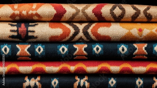 Fabric Stack with Pattern. photo