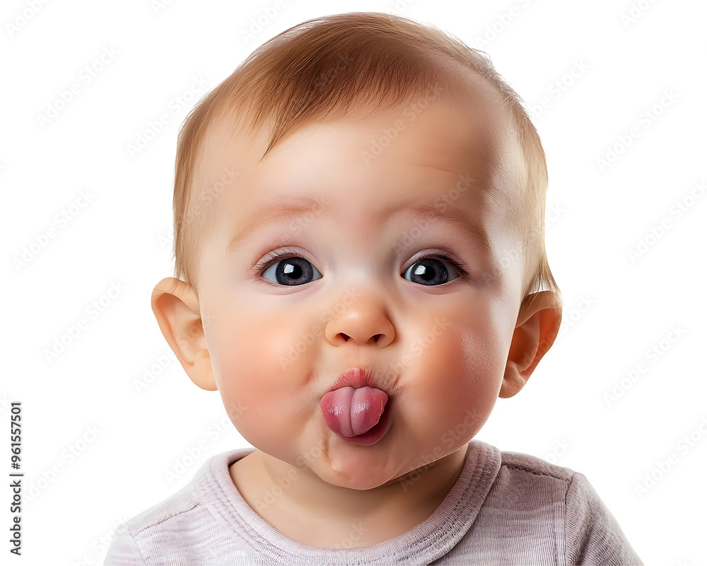 Baby Making Funny Faces and Sticking Out His Tongue, Playful and Adorable, Isolated on a Transparent PNG Background Baby Making Funny Faces and Sticking Out His Tongue, Playful and Adorable, Isolated on a Transparent PNG Background
