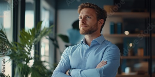 Businessman in a Contemporary Office