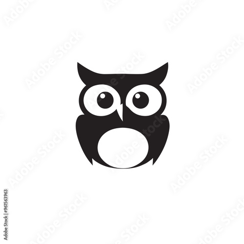 Owl in cartoon, doodle style . Image for t-shirt, web, mobile apps and ui. Isolated 2d vector illustration in logo, icon, sketch style, Eps 10, black and white. AI Generative
