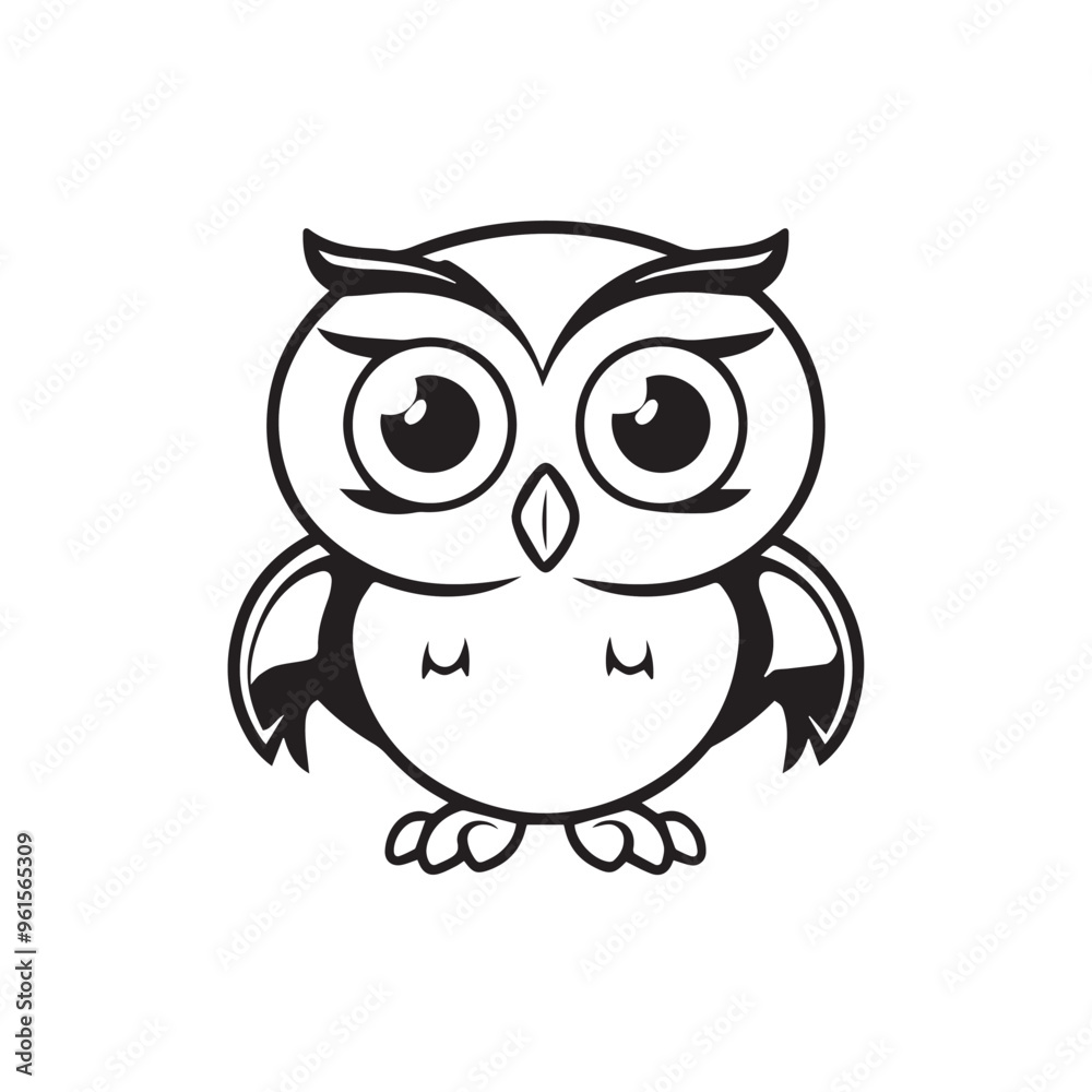 Owl in cartoon, doodle style . Image for t-shirt, web, mobile apps and ui. Isolated 2d vector illustration in logo, icon, sketch style, Eps 10, black and white. AI Generative Owl in cartoon, doodle style . Image for t-shirt, web, mobile apps and ui. Isolated 2d vector illustration in logo, icon, sketch style, Eps 10, black and white. AI Generative