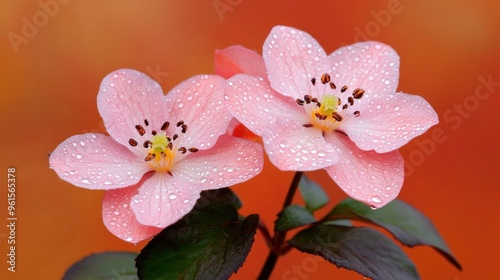 Pink Flower Dewdrops.