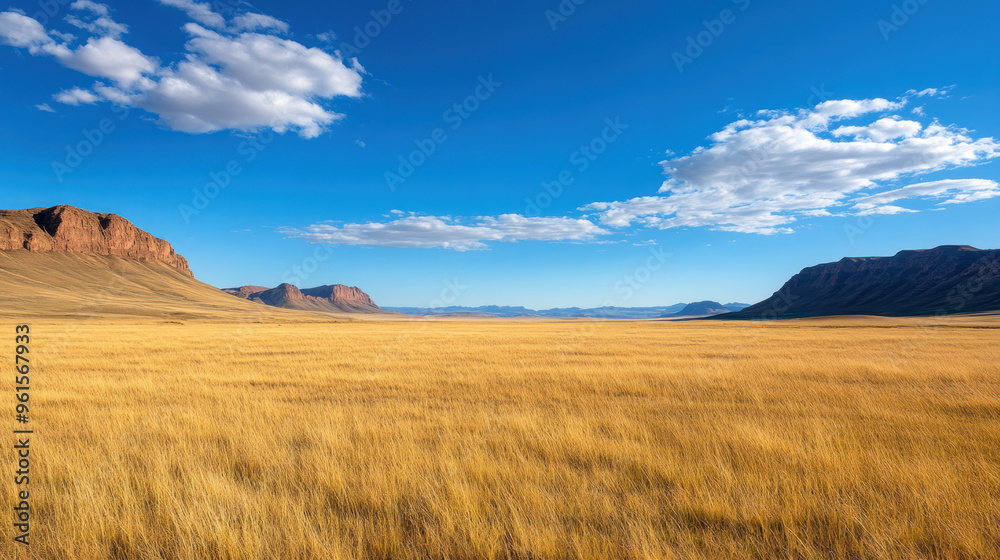 Golden grasslands, showcasing a vast and open desert landscape. Golden grasslands, showcasing a vast and open desert landscape.
