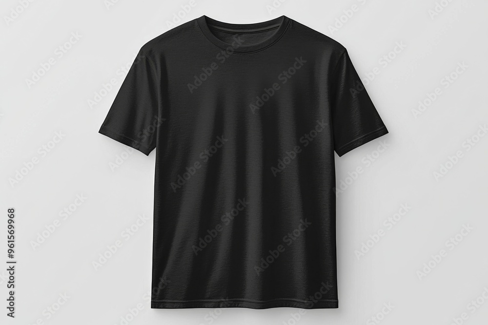Black Tshirt Mockup Front and Back Isolated created with Generative AI Black Tshirt Mockup Front and Back Isolated created with Generative AI